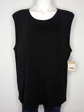 NWT For Days Black Cotton Blend Sleeveless Muscle Tank XL